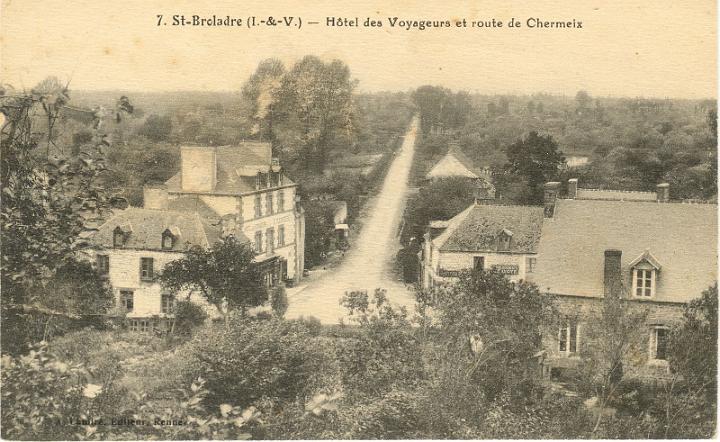 saint-broladre_Hotel des Voyageurs et route de Cherrueix.jpg